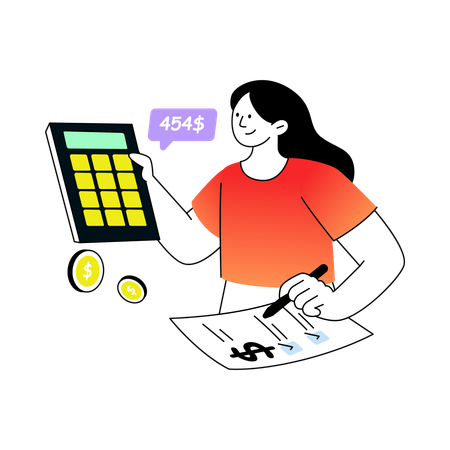 Investment banker doing Cost Estimation  Illustration