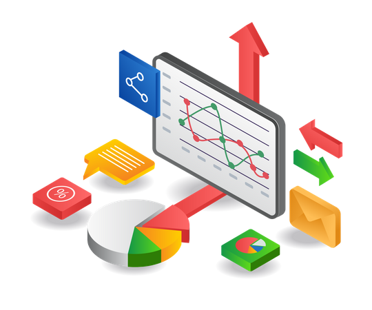 Investment banking business analysis data  Illustration