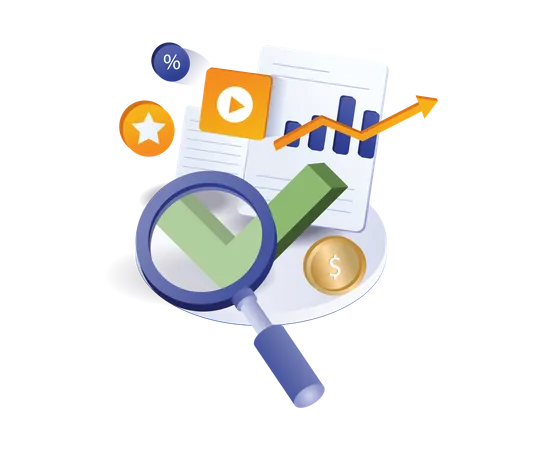 Investment business analysis data checklist  Illustration