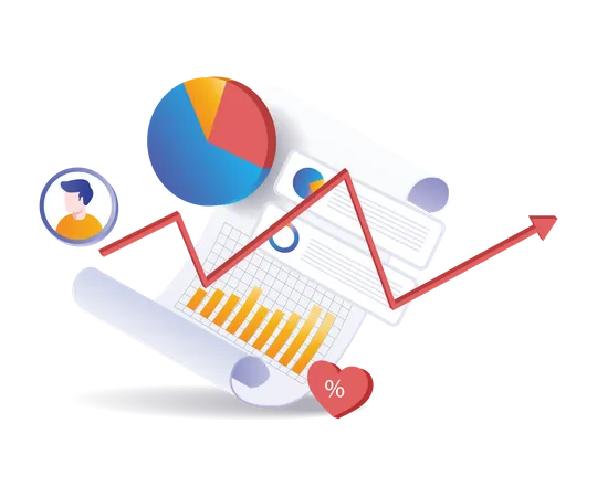 Investment business analysis data paper  Illustration
