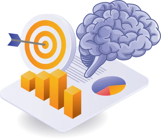 Investment business brain intelligence  Illustration