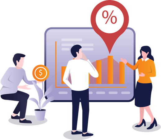 Investment business consulting  Illustration