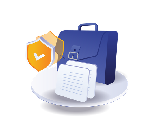 Investment business data security  Illustration
