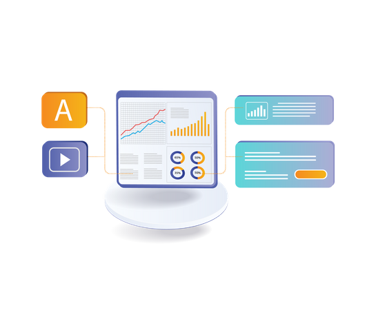 Investment business growth analyst data  Illustration