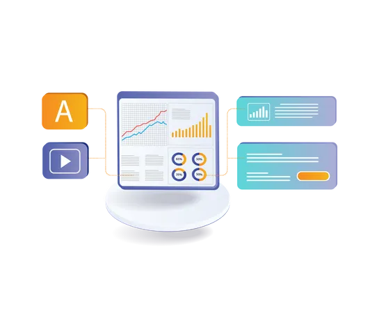 Investment business growth analyst data  Illustration