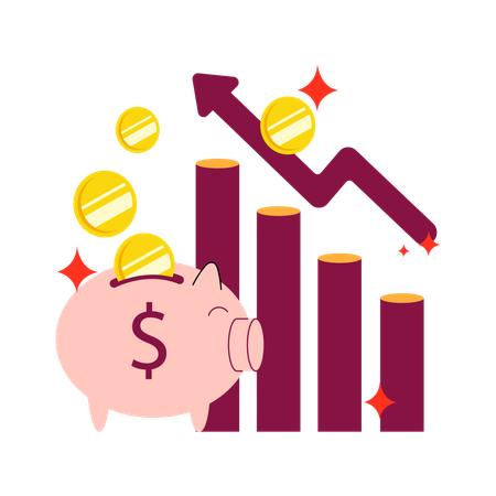 Investment Growth Chart  Illustration