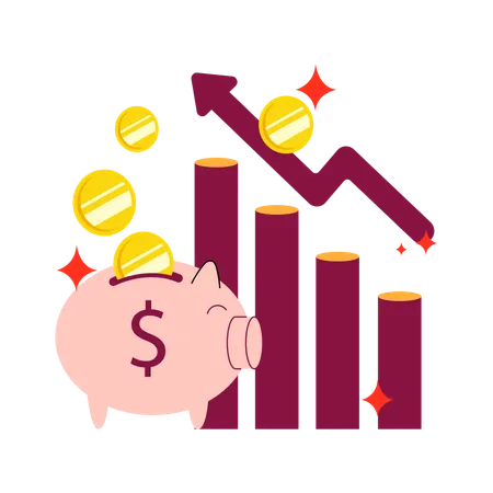 Investment Growth Chart  Illustration