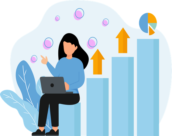 Investment Growth graph  Illustration