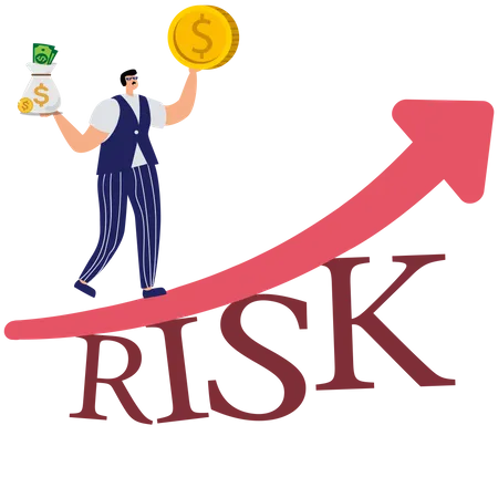 Investment high risk high reward Illustration