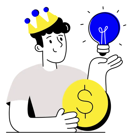 Flat Illustration Of Financial Idea Illustration
