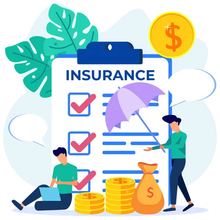Illustration Vector Graphic Cartoon Character Of Insurance Illustration