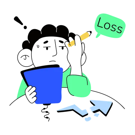 Investment loss tension  Illustration