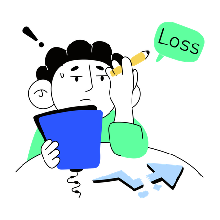 Investment loss tension  Illustration