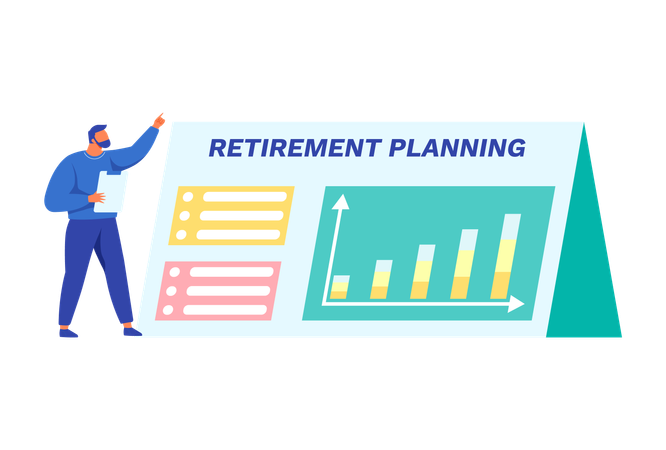 Investment planning and retirement information  일러스트레이션
