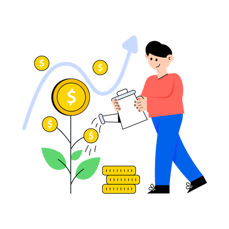 Investment Plant Illustration