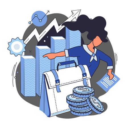 Investment portfolio growth structure  Illustration