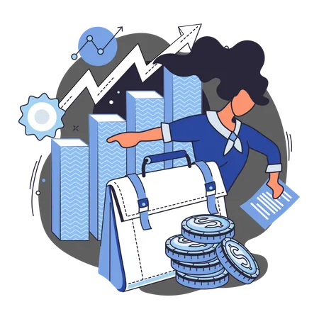 Investment portfolio growth structure  Illustration