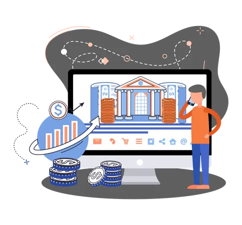 Investment profit by bank  Illustration