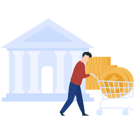 Investment profit by bank  Illustration