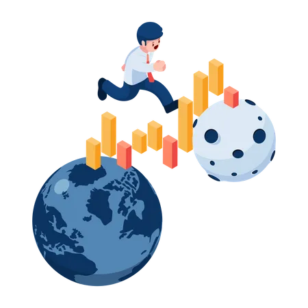 Investment Profit Chart  Illustration