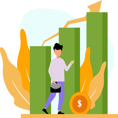 Investment Profit chart  Illustration