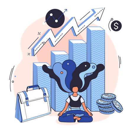 Investment return growth analysis  Illustration