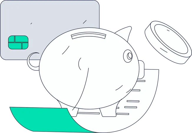 Investment savings and payment receipt  Illustration