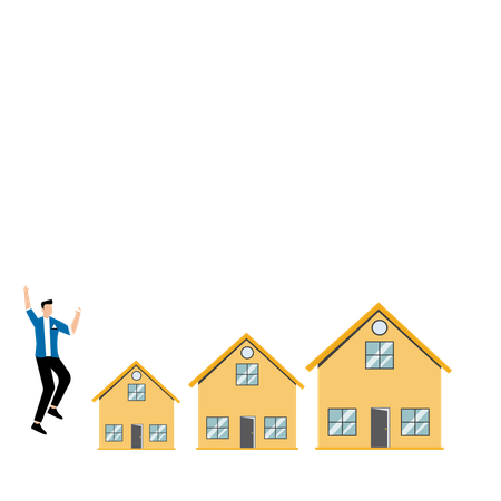 Investmentmakler kauft neue Immobilie  Illustration