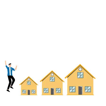 Investmentmakler kauft neue Immobilie  Illustration