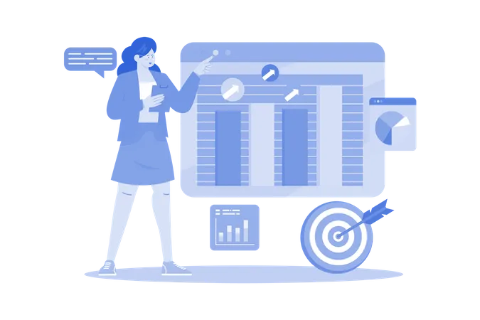 Investor analyzing opportunities to invest their capital  Illustration