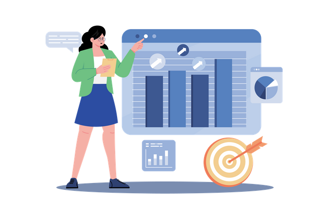 Investor analyzing potential investment opportunities  Illustration