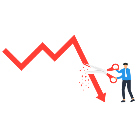 Investor Is Stopping Loss  Illustration