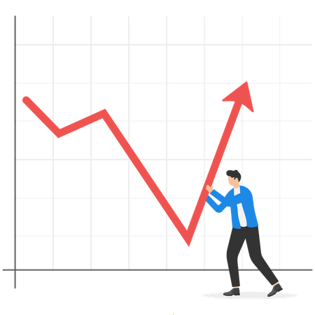 Investor drängt auf Anlagegewinn  Illustration