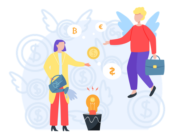 Investor startup community  Illustration