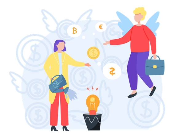 Investor startup community  Illustration