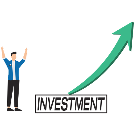 Investors successful in investments  Illustration