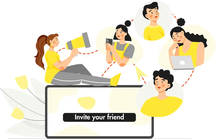 Invite your friend  Illustration