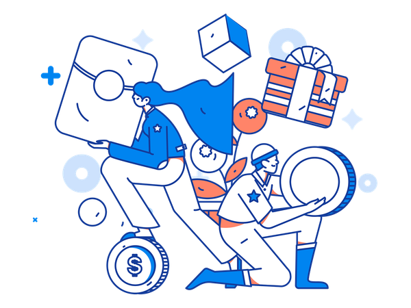 Inviting Friends  Illustration