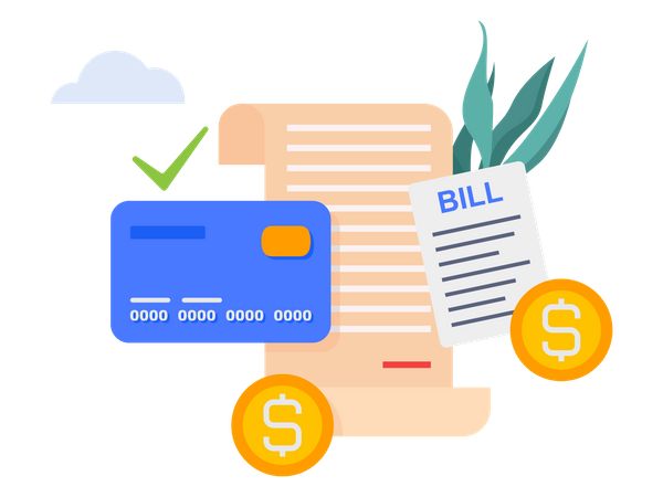 Invoice bill for Payment of utility  Illustration