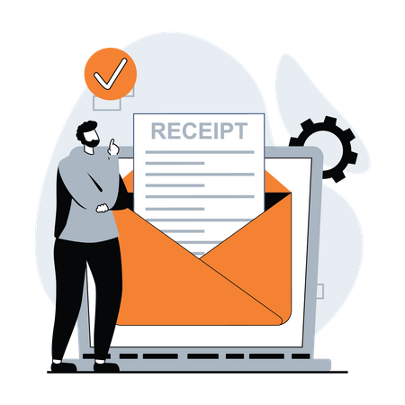 Invoice mail  Illustration