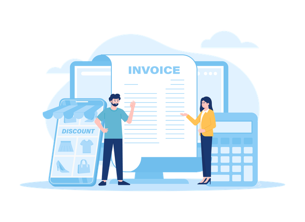 Invoice Payment Calculator  Illustration