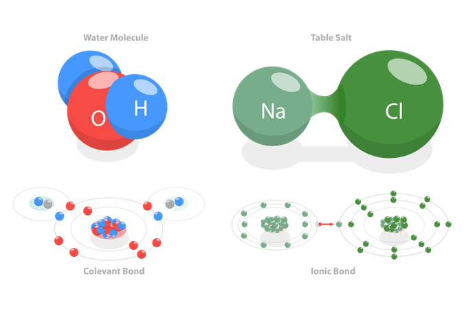 Ionic Vs Covalent Bonds  Illustration