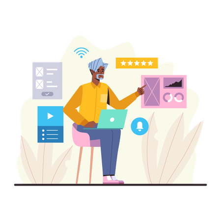 IoTソフトウェアを開発する開発者 イラスト