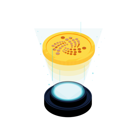 IOTA Coin hologram  Illustration