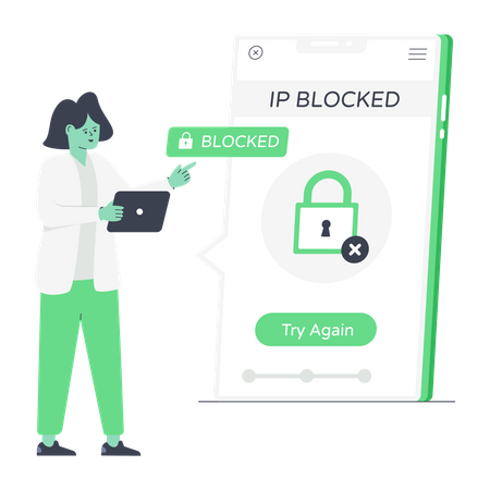 IP Blocked  Illustration