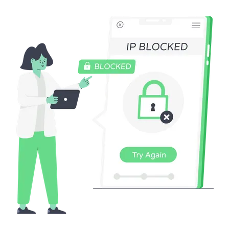 IP Blocked  Illustration