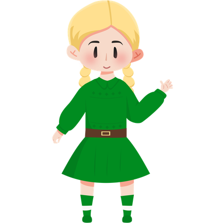 Ireland Aran Sweater girl  Illustration