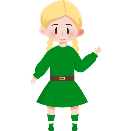 Ireland Aran Sweater girl  Illustration