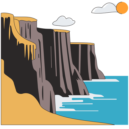 Ireland - Cliffs of Moher  Illustration