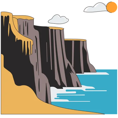 Ireland - Cliffs of Moher  Illustration